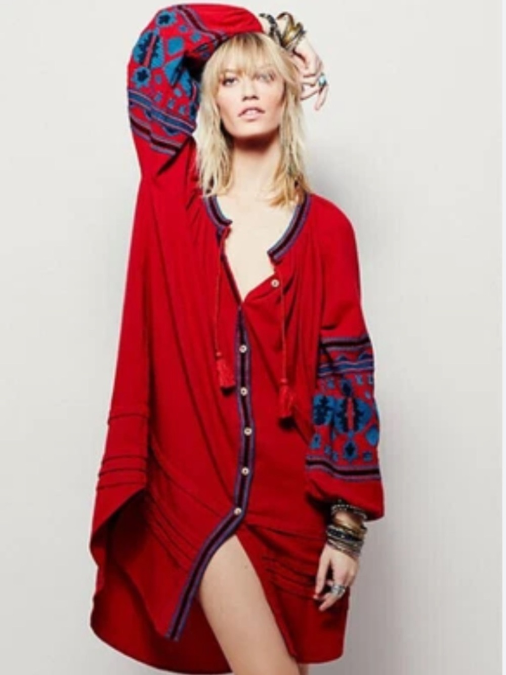 Free People Embroidered 100% cotton Dress